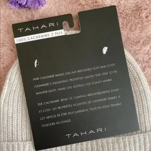 TAHARI Women Cashmere 2 ply Folder Beanie Hat Tahari | Accessories | Tahari Women Cashmere 2 Ply Folder  main image 3
